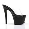 Pleaser - SKY301 Pantoletten mit Absatz - Pole dance schuhe - Schwarz/Transparent Product image